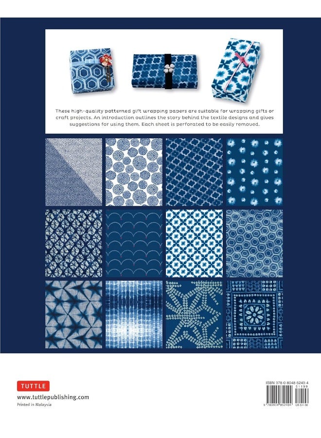 Japanese Shibori Gift Wrapping Papers - 12 Sheets: 18 x 24 inch (45 x 61 cm) Wrapping Paper  - Image 2