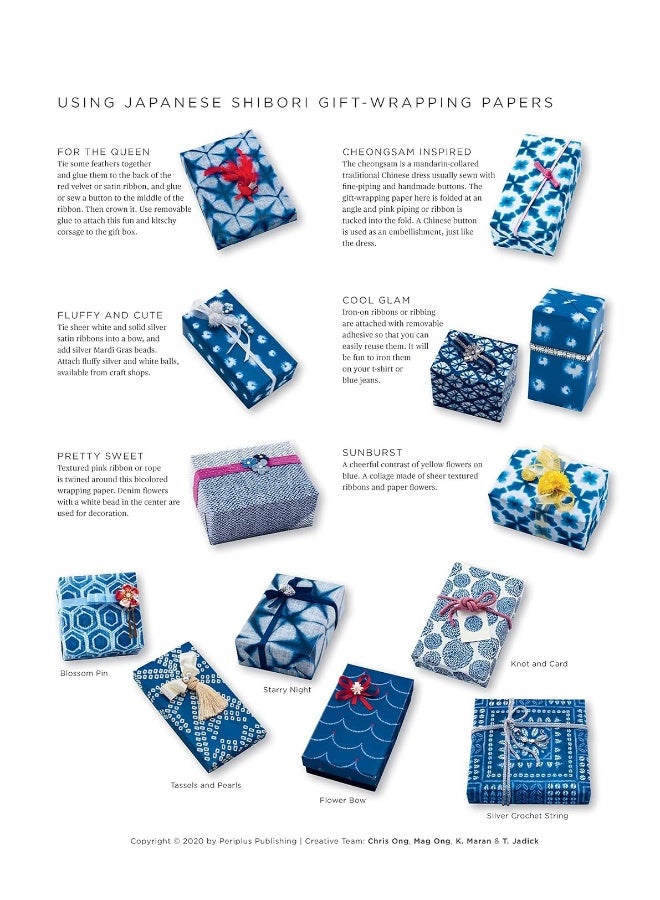 Japanese Shibori Gift Wrapping Papers - 12 Sheets: 18 x 24 inch (45 x 61 cm) Wrapping Paper  - Image 5