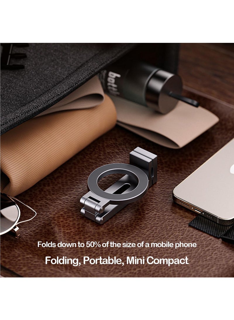 Hihonor Aluminum Airplane Phone Holder with 360° Rotation, Ultra Strong Magnetic Phone Mount for Travel/Tripod, Hands-Free Accessories Compatible with All Phones, Plane Travel Essentials, Grey  - Image 4
