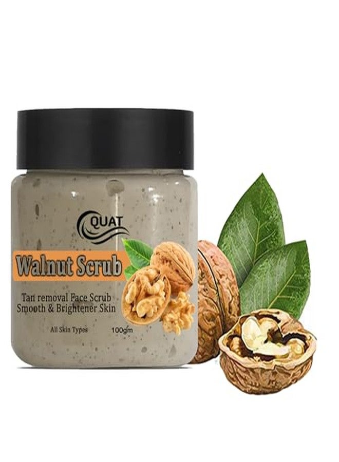 QUAT Walnut Face Scrub for Deep Exfoliation, Blackhead Removal & Smooth Skin | Natural Walnut Shell Scrub to Remove Dead Skin, Dirt & Impurities - 100 g - Image 1