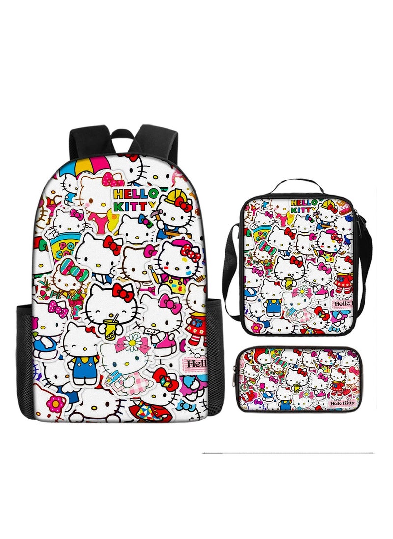 Generic - Cartoon anime backpack for primary and secondary school students, large capacity casual lightweight backpack, cartoon shoulder bag, pencil case, pencil case, and pencil case - Image 1