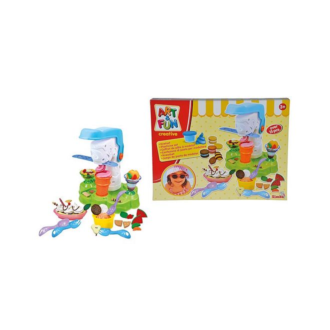 Simba Dough Ice Cream Playset - Art & Fun, 15 Pieces Plastic, Enhances Coordination & Creativity, 3+ Years, Ideal Gift