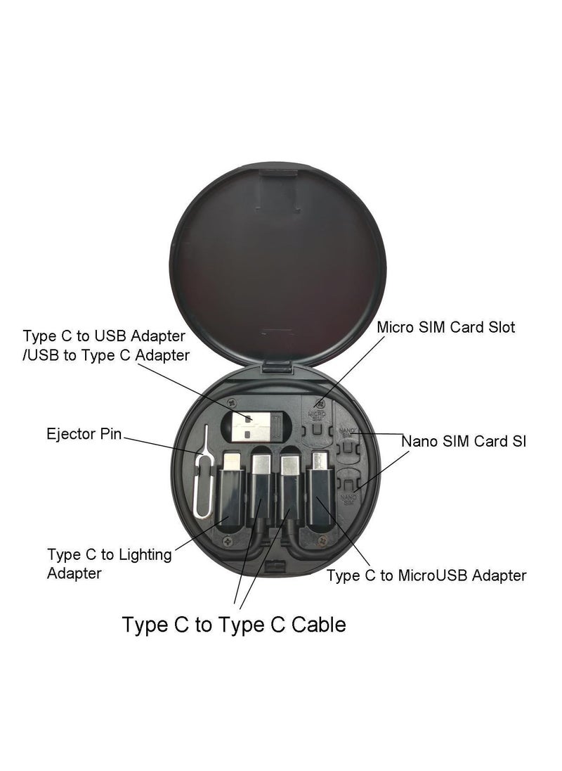 MQ - Multifunctional USB Data Cable Set Storage Box with Multi USB Charging Adapter Cable Kit Usb To Type C Usb Adapter - Image 1