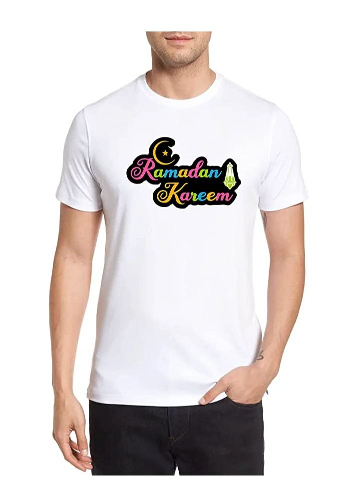 PRINTSHOP4ME Ramadan Printed Round Neck Cotton Mens Tshirt Design 1 - Image 1