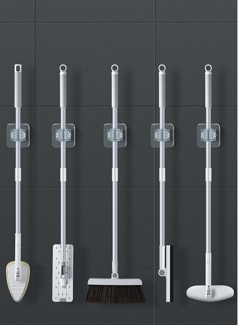2/4PCS Home Storage Rack Bathroom Suction Hanging Pipe Traceless Hooks Wall Mounted Mop Organizer Holder Waterproof Broom Hanger - Image 2
