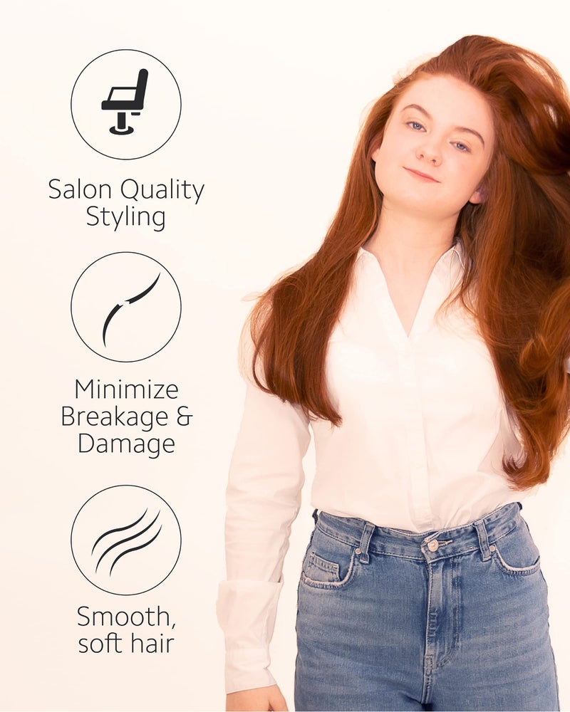 Ibiza Hair Boar Bristle Round Brush (H6-80mm) | Hybrid Boar/Nylon Bristles with Hardwood Handle | Ideal for Irregular Curls or Straight Looks | Adds Texture & Shine for Coarse or Frizzy Hair - Image 5