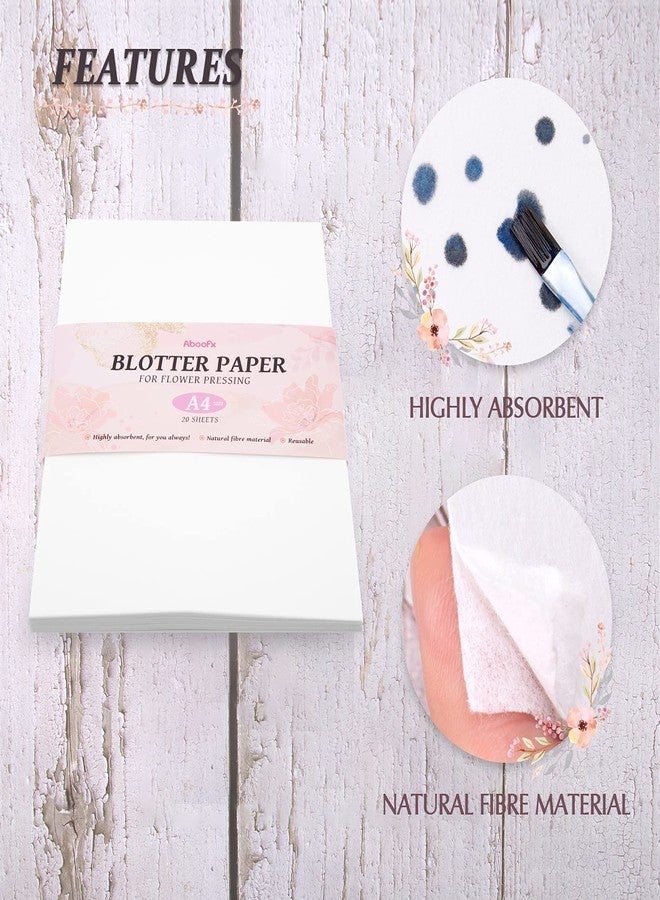 Aboofx 20 Sheets Blotting Paper for Flower Press, Large 8.26 x 11.8 inch A4 Highly Absorbent and Reusable Blotter Papers for Flower Press Herbarium Craft Blotter Paper Sheets Papers Craft Supplies - Image 4
