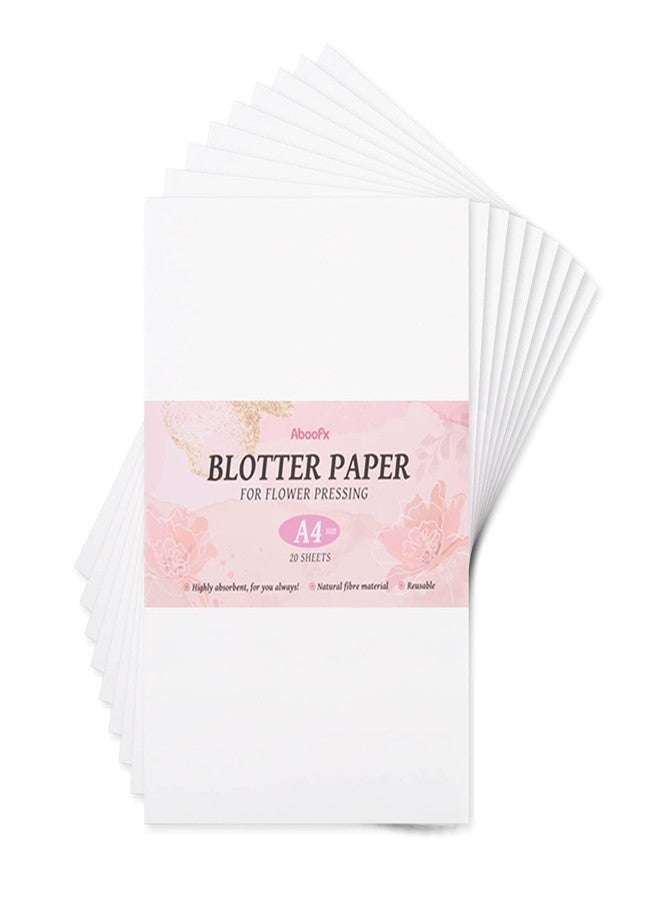 Aboofx 20 Sheets Blotting Paper for Flower Press, Large 8.26 x 11.8 inch A4 Highly Absorbent and Reusable Blotter Papers for Flower Press Herbarium Craft Blotter Paper Sheets Papers Craft Supplies - Image 1