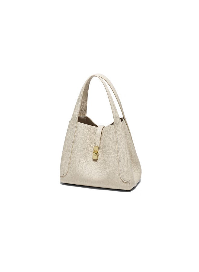 Belle Year Of The Horse Series Women's Genuine Leather Basket Bag Mother's Day Handbag Bl878ax6 Gray - Image 4