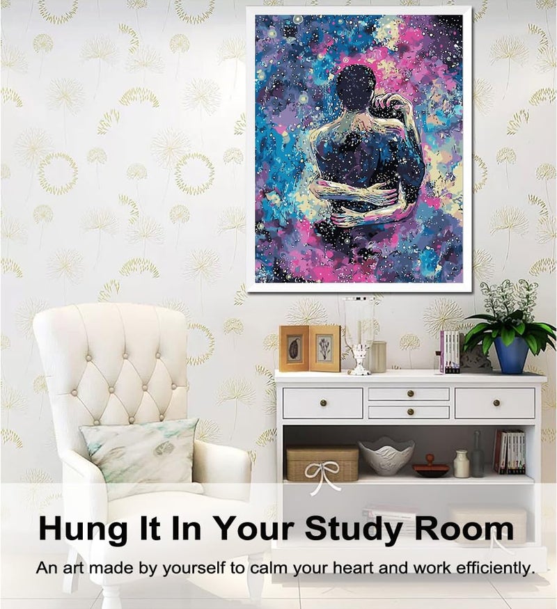 BAISITE Paint by Numbers Kit for Adults Beginners,16" Wx20 L Canvas for Painting Kits for Adults in Colorful Box-Cosmic Hug 8217 - Image 5