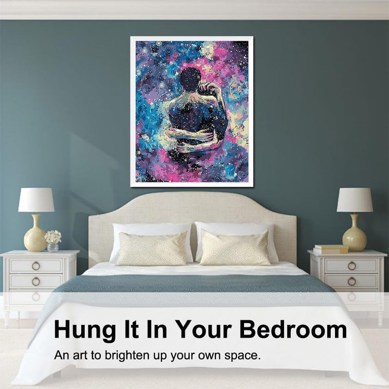 BAISITE Paint by Numbers Kit for Adults Beginners,16" Wx20 L Canvas for Painting Kits for Adults in Colorful Box-Cosmic Hug 8217 - Image 2