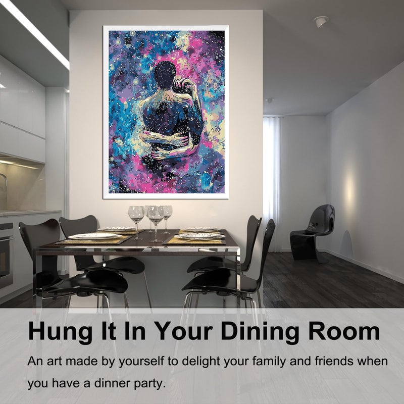 BAISITE Paint by Numbers Kit for Adults Beginners,16" Wx20 L Canvas for Painting Kits for Adults in Colorful Box-Cosmic Hug 8217 - Image 3