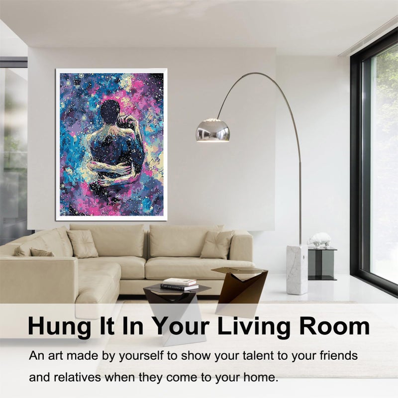 BAISITE Paint by Numbers Kit for Adults Beginners,16" Wx20 L Canvas for Painting Kits for Adults in Colorful Box-Cosmic Hug 8217 - Image 4