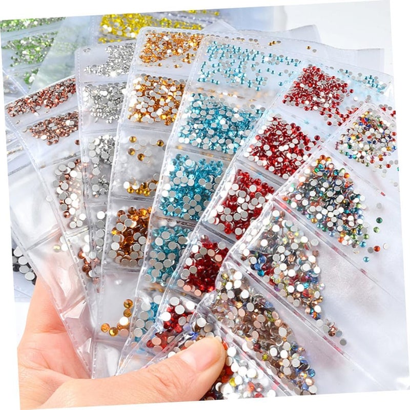 KICHOUSE 1364pcs Flat Back Nail Art Rhinestones Size 4-16 Mixed Sizes DIY Manicure Supplies Colorful Crystal Gems for Women Nail Decoration Craft - Image 2