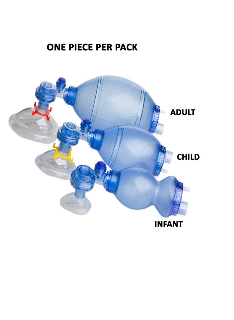 ABRONN Abronn Ambu Bag - Assisted Ventilation Device with One-Way Valve and Adapter for Endotracheal Tube or Mask | Ideal for Medical Professionals, Hospitals, and First Responders | Optional Oxygen Reservoir  - Image 2