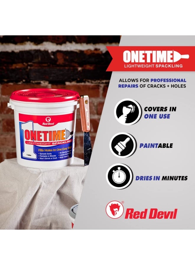 Red Devil 0542 ONETIME Lightweight Spackling  1 2 Pint  White  8 Ounce - Image 2
