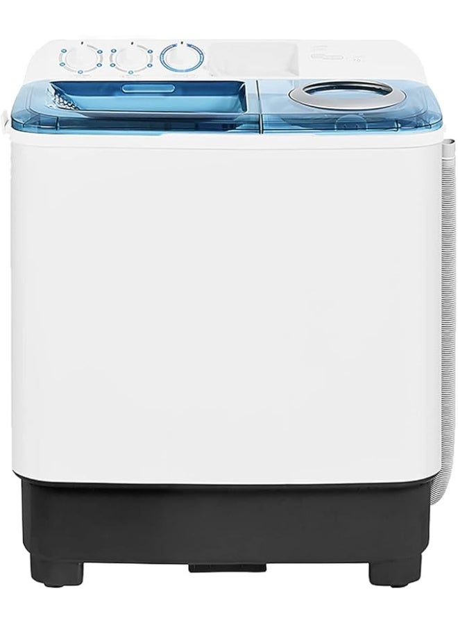 Super General 7 kg Twin-tub Semi-Automatic Washing Machine, efficient Top-Load Washer with Lint Filter, Spin-Dry SGW75 White Blue - Image 2