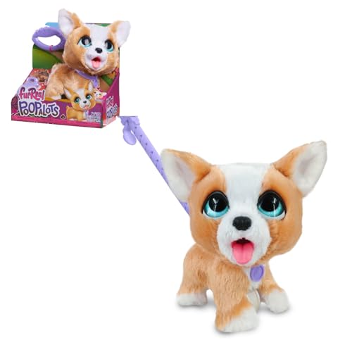 furReal PoopALots Corgi Interactive 8inch Walking Plush Stuffed Animal Pooping Puppy with Leash 14pieces Kids Toys for Ages 4 Up by Just Play - Image 1