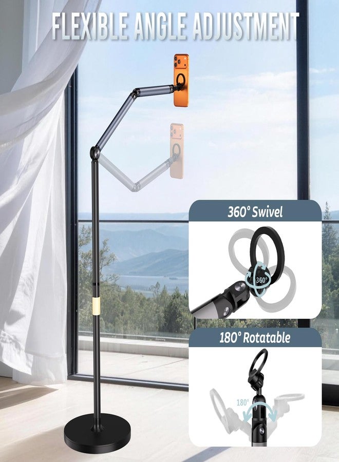 Arsoer Magnetic Phone Stand, Aluminum 55-Inch iPhone Overhead Floor Stand with Adjustable Arm & Remote for Multi-Angle Creative Shooting, Magnetic Stable Stand for iPhone 16 /Huawei/Samsung MT001 - Image 4