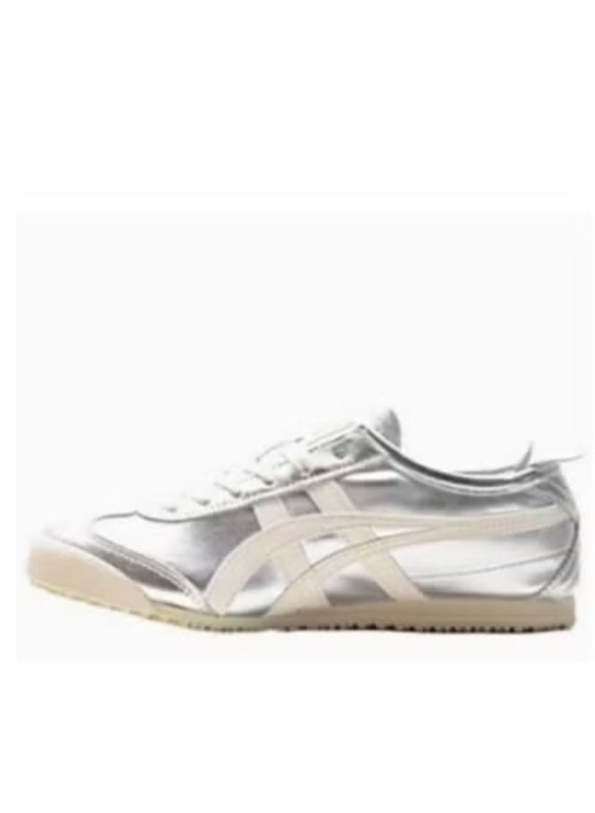 TIGER Onitsuka Tiger Silver Classic Casual Sneakers, Size 42 - Image 1