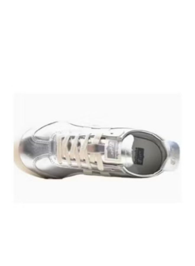 TIGER Onitsuka Tiger Silver Classic Casual Sneakers, Size 42 - Image 3