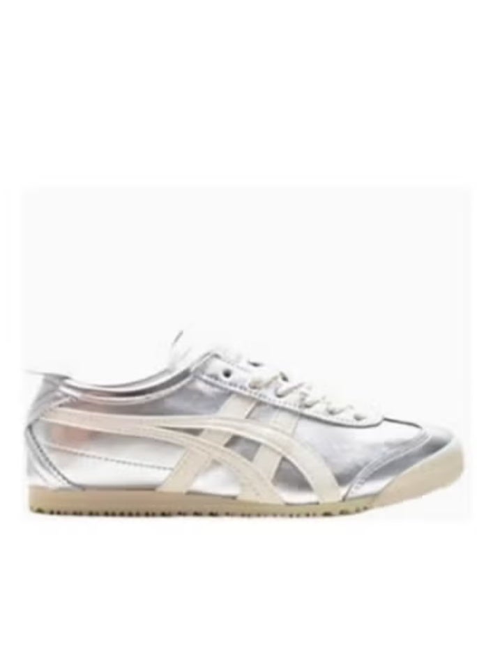 TIGER Onitsuka Tiger Silver Classic Casual Sneakers, Size 42 - Image 2