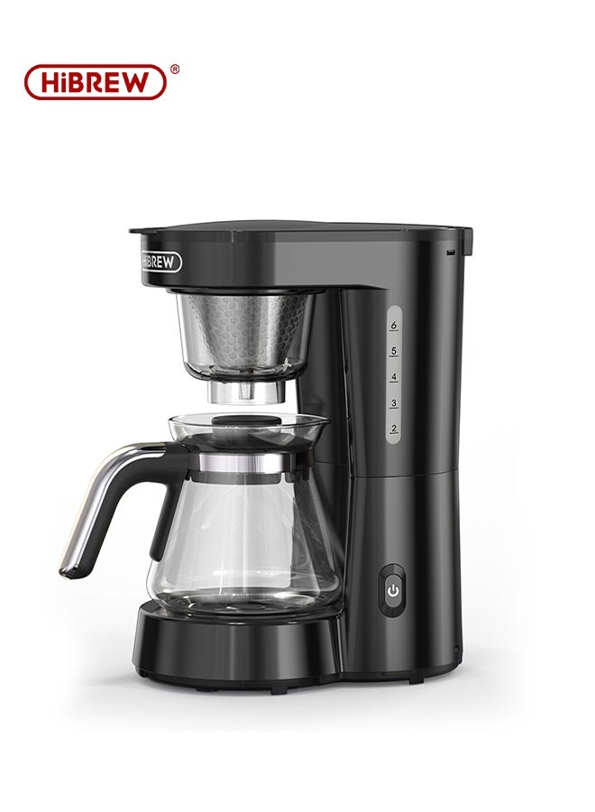 هيبرو ماكينة تحضير القهوة الأمريكية HiBREW 3 في 1، ماكينة تقطير القهوة، إبريق شاي زجاجي، ماكينة تحضير الشاي الساخن، H12 أسود - Image 1