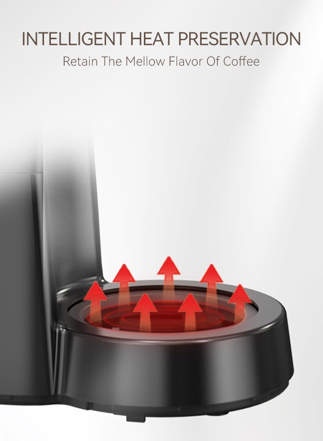 هيبرو ماكينة تحضير القهوة الأمريكية HiBREW 3 في 1، ماكينة تقطير القهوة، إبريق شاي زجاجي، ماكينة تحضير الشاي الساخن، H12 أسود - Image 4