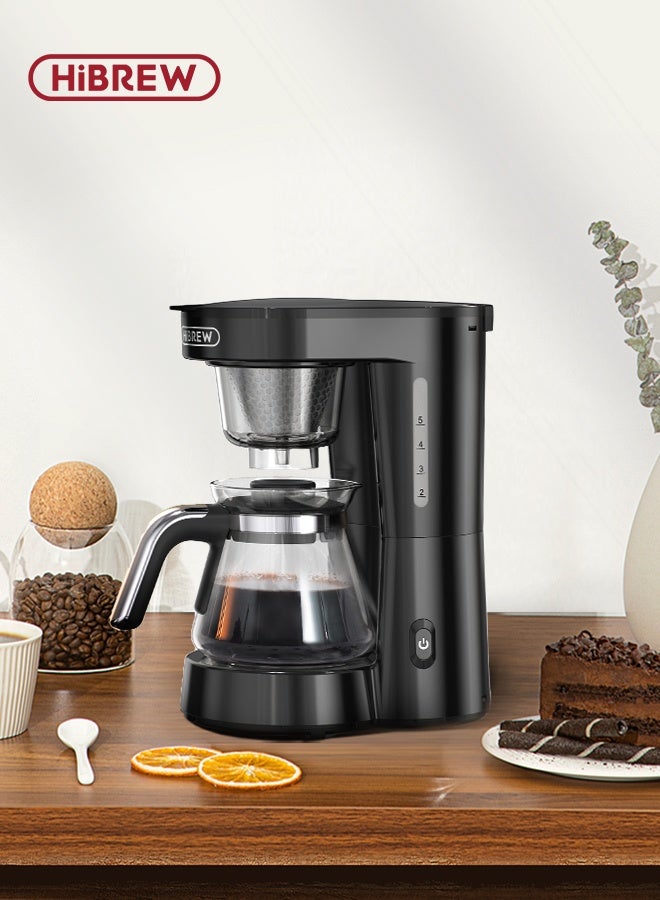 هيبرو ماكينة تحضير القهوة الأمريكية HiBREW 3 في 1، ماكينة تقطير القهوة، إبريق شاي زجاجي، ماكينة تحضير الشاي الساخن، H12 أسود - Image 3