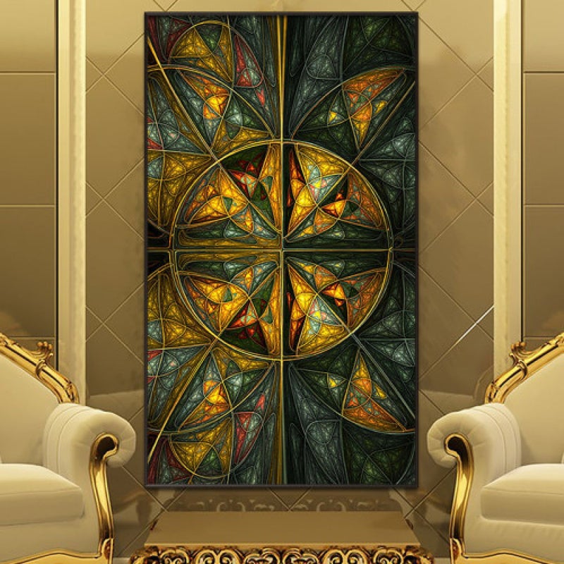 Marktna Modern design canvas print with a hollow frame, size (40×60), one piece - Image 1