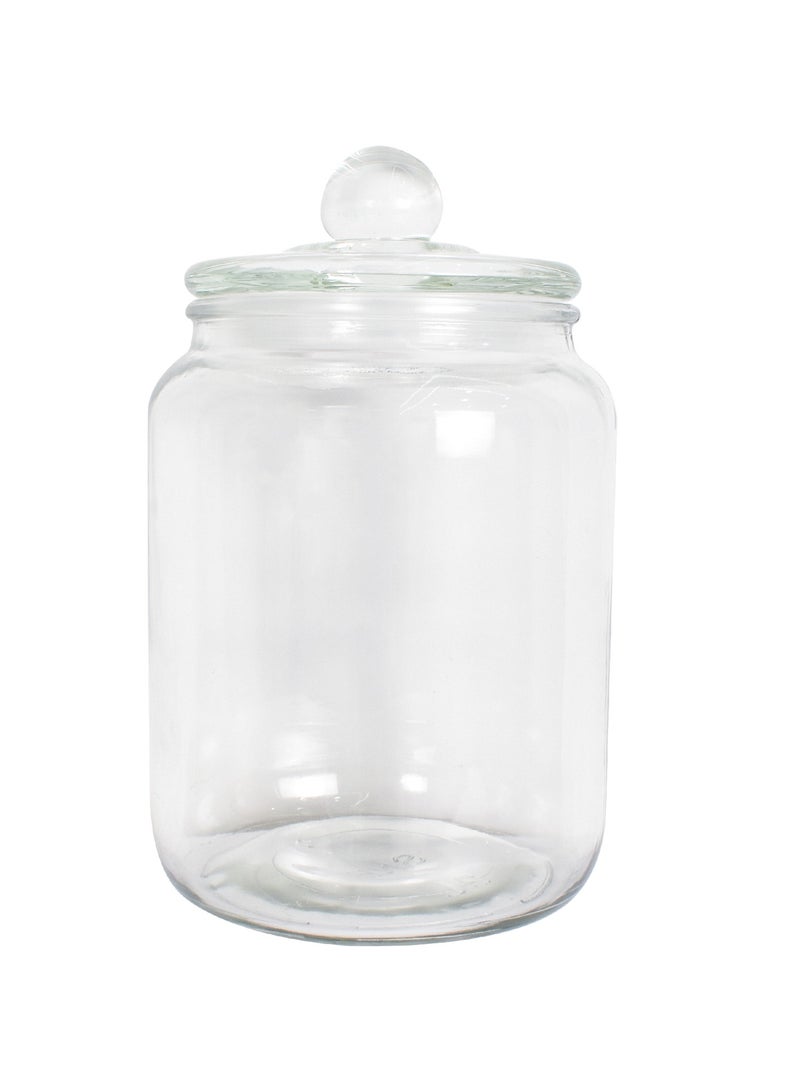 2L Glass Storage Jar with Airtight Lid, Transparent, Heat and Cold Resistant, Ideal for Storing Nuts, Cereal, Tea, and Candies - Image 1