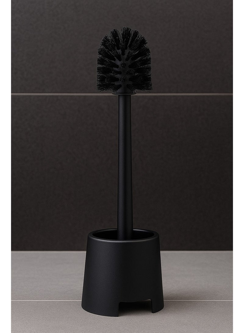 أيكيا فرشاة المرحاض مع حامل بتصميم أنيق باللون الاسود - Image 3