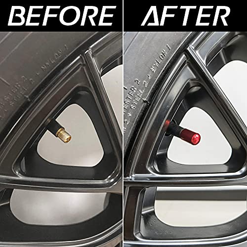 JUSTTOP 4PCS Car Tire Valve Stem Caps, Air Caps Cover, Universal for Cars, SUVs, Bike, Trucks and Motorcycles, Car Wheel & Tire Exterior Accessories-Red - Image 5