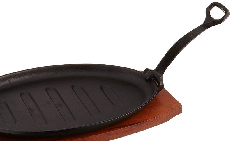 Happy Sales HSS-TBSP1, Cast Iron Steak Plate Set Large, 7W x 2H x 12L, Black - Image 2