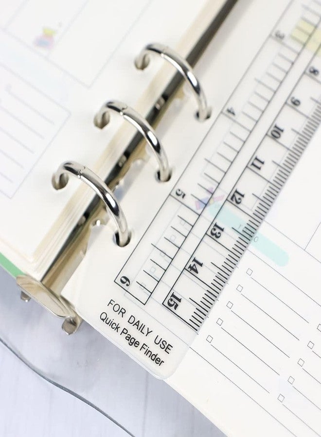 Mogoostry 10 Pack Clear Ruler Bookmark Plastic Binder Divider A6 Straight Ruler Page Markers Today Planner Page Finders for A6 6 Ring Notebook Binder Refillable Journal - Image 5
