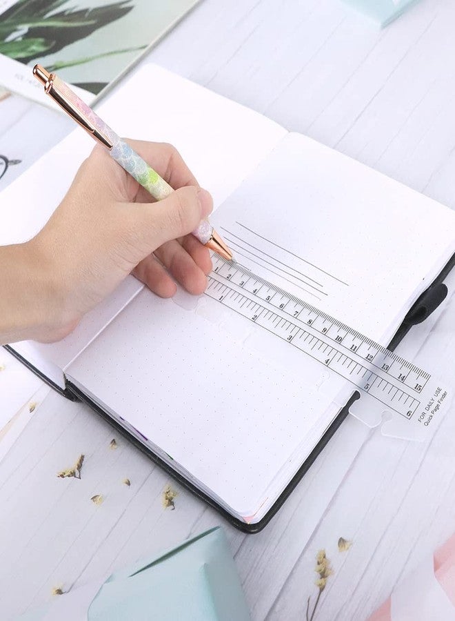Mogoostry 10 Pack Clear Ruler Bookmark Plastic Binder Divider A6 Straight Ruler Page Markers Today Planner Page Finders for A6 6 Ring Notebook Binder Refillable Journal - Image 4