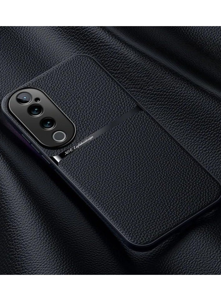 general Case Compatible with Vivo V40 Pro 5G, Premium Leather Case Shockproof TPU Bumper Protective Back Cover for Vivo V40 Pro Support Magnetic Car Holder - Image 1