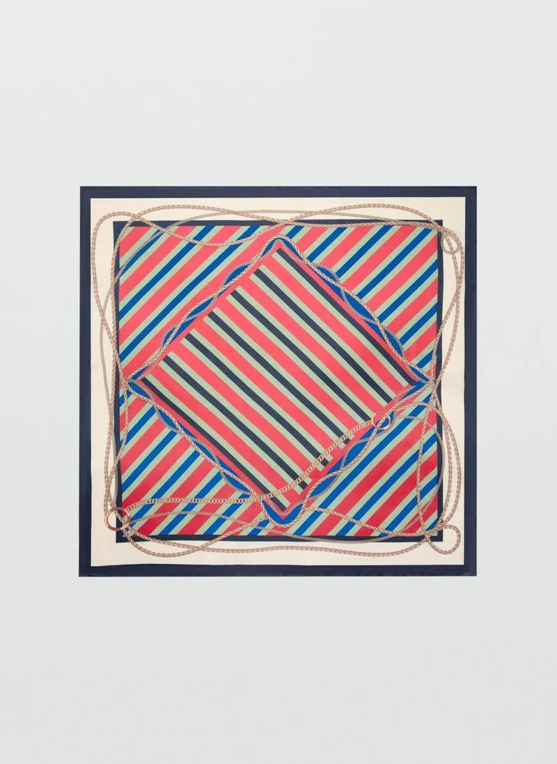 Chain-print scarf