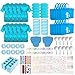 Hoemwarm 122 Pcs Blue Girls Spa Party Kit 10Pack Slumber Party Favors with Satin Robes Tote Bags and Nail Salon Accessories for Kids Spa Birthday Halloween Home Party Supplies - Image 3
