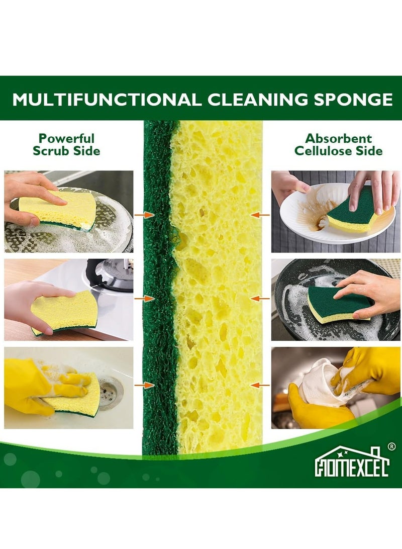 Oasisgalore Kitchen Dishwashing Sponge Dual-Sided Cleaning Sponge，5 Pcs - Image 4