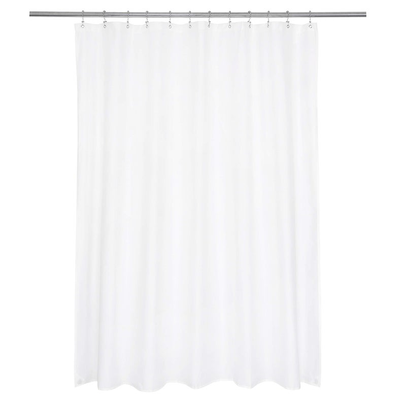 Ultimate Waterproof Extra Long Fabric Shower Curtain or Liner 80 Height Breathable TPU  Machine Washable Use for Bath TubStall in Home and Hotel White 72x80