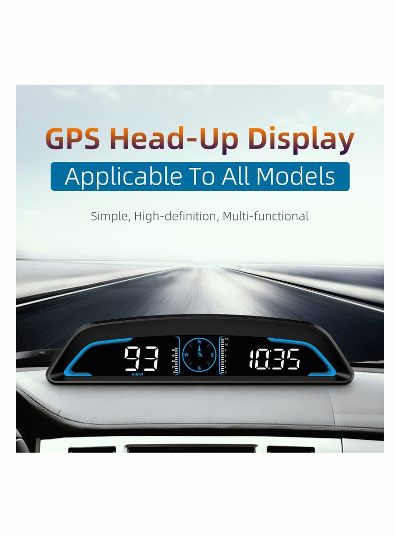Y&D Digital GPS Speedometer Universal Heads Up Display for Car 5.5 inch Large LCD HUD with MPH Speed Fatigued Driving Alert Overspeed Alarm Trip Meter All Vehicle  - Image 2