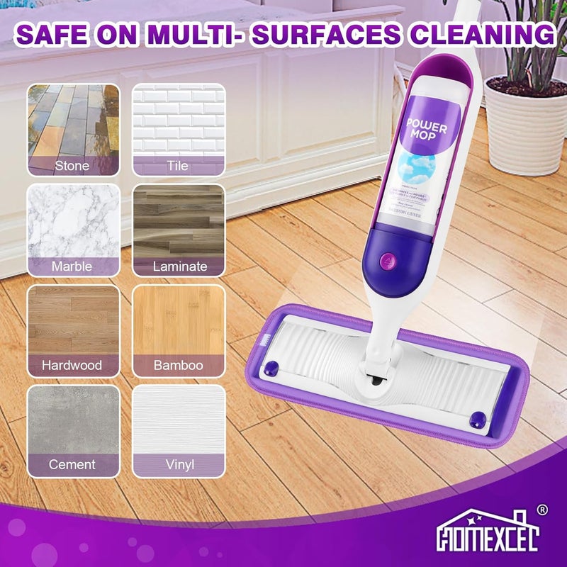 وسادات ممسحة من الألياف الدقيقة قابلة لإعادة الاستخدام لـ Swiffer PowerMop، عبوات بديلة لوسادات الممسحة الكهربائية لممسحة رش 13-15 بوصة، وسادات ممسحة كهربائية قابلة للغسل في الغسالة بديلة لتنظيف الأرضيات متعددة الأسطح، عبوة من 4 قطع - Image 5