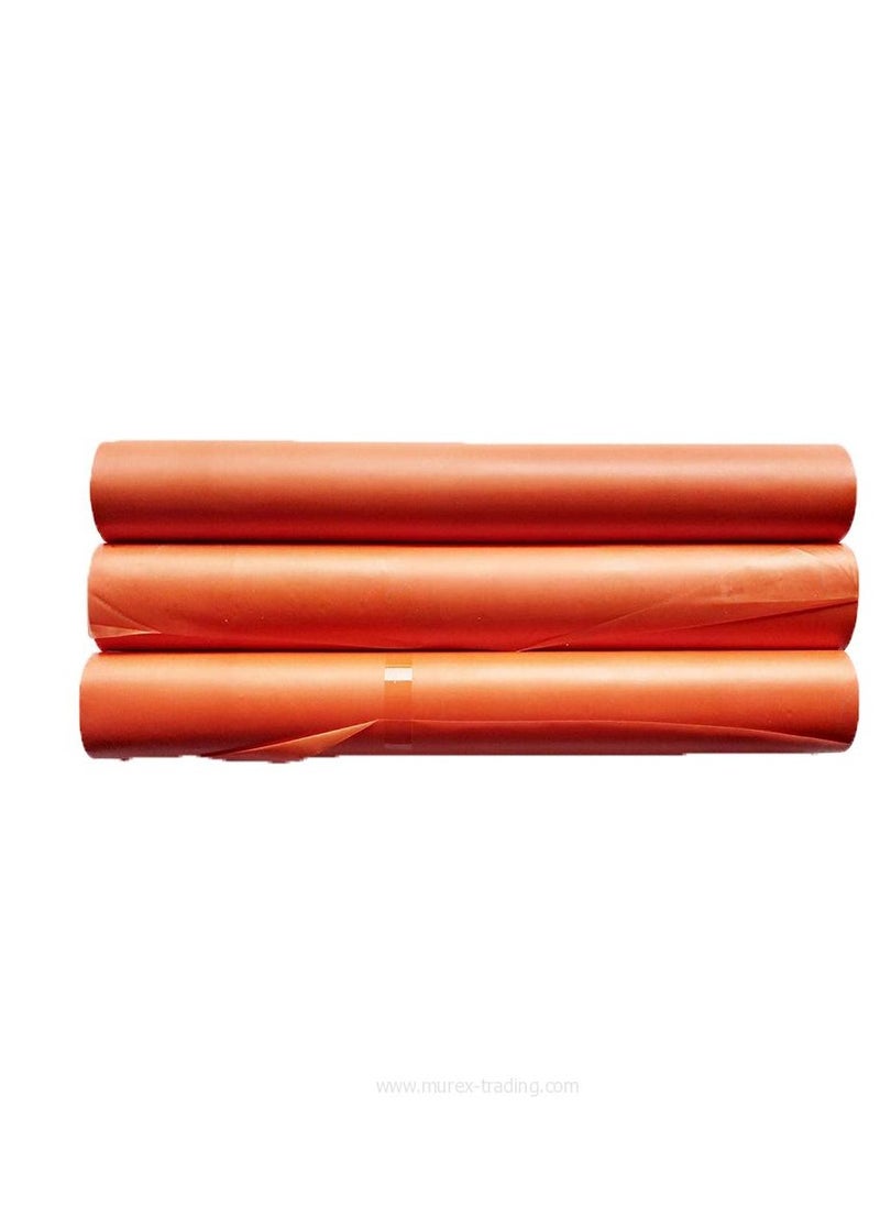Notebook Cover Orange Roll - Specially for School Notebooks - Premium Thickness - Stretchable Binding Cover Roll, 50cm X10 Miter (Orange) - Set of 3 Book Cover roll