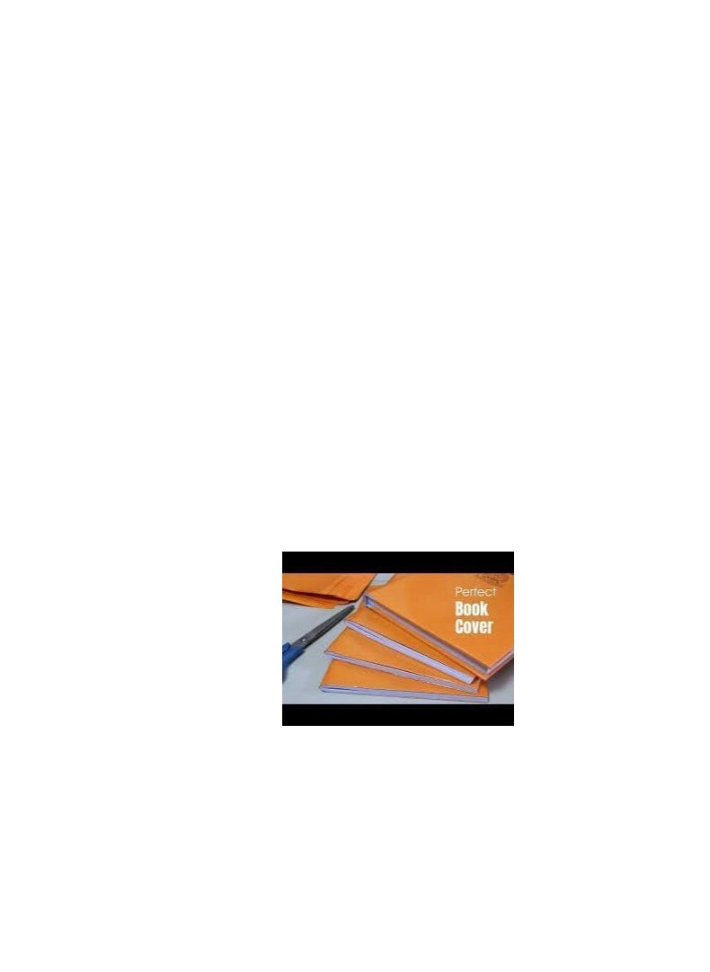 Notebook Cover Orange Roll - Specially for School Notebooks - Premium Thickness - Stretchable Binding Cover Roll, 50cm X10 Miter (Orange) - Set of 3 Book Cover roll