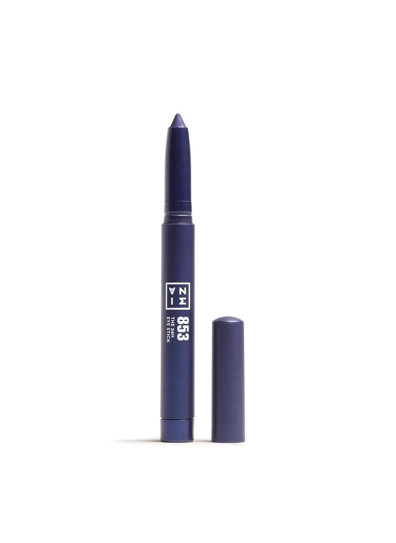 3INA 3INA The 24H Eye Stick - Creamy, Waterproof Formula - 2 In 1 Eyeshadow And Eyeliner - Highly Pigmented Shades - 24 Hour Long Lasting - Metallic Finish - 853 Metallic Deep Blue - 0.049 Oz 