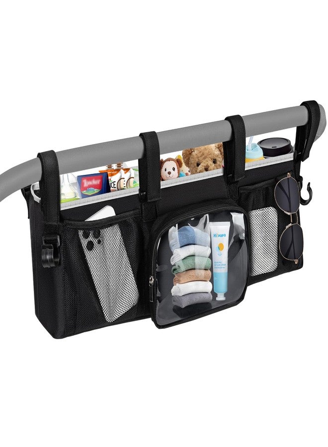 NIFUYOP Double Stroller Organizer for Bob Duallie Jogger City Mini GT2 and Jeep, Double Baby Stroller Caddy Accessories with 2 Cooler Pockets, Heavy Duty Parent Double Jogging Stroller Organizer (Empty Bag) - Image 1