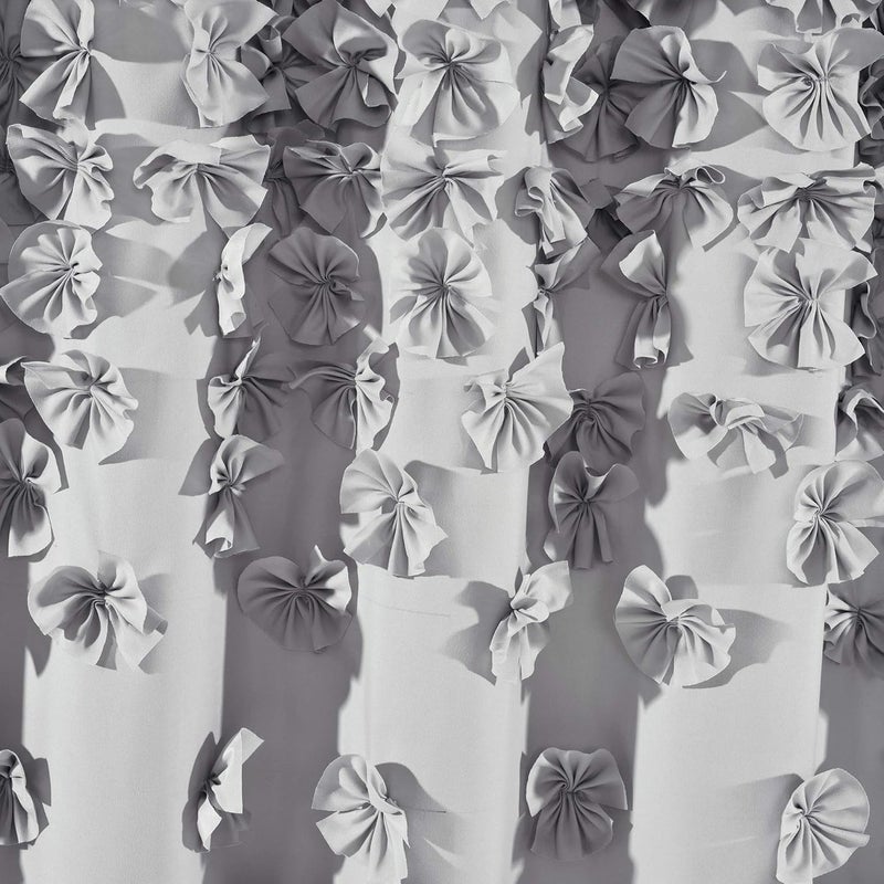 Lush Decor Lucia Shower Curtain, 72" x 72", Light Gray - Image 2