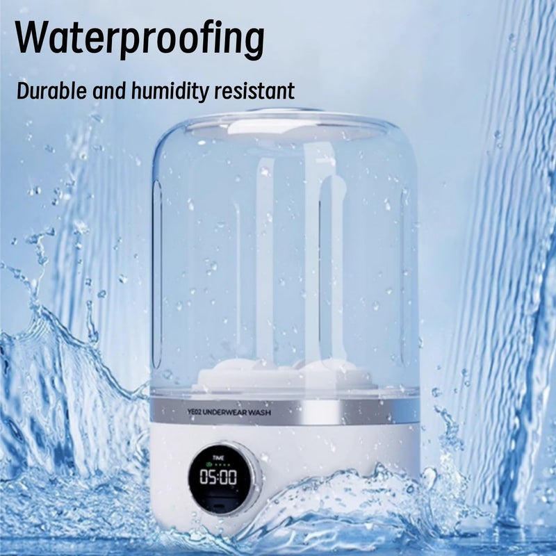 Kameety Underwear Washer Machine Portable, Mini Laundry Machine, Compact Cordless Electric Automatic Device For Underwear Socks Camping Travel Student Dorm - Image 4