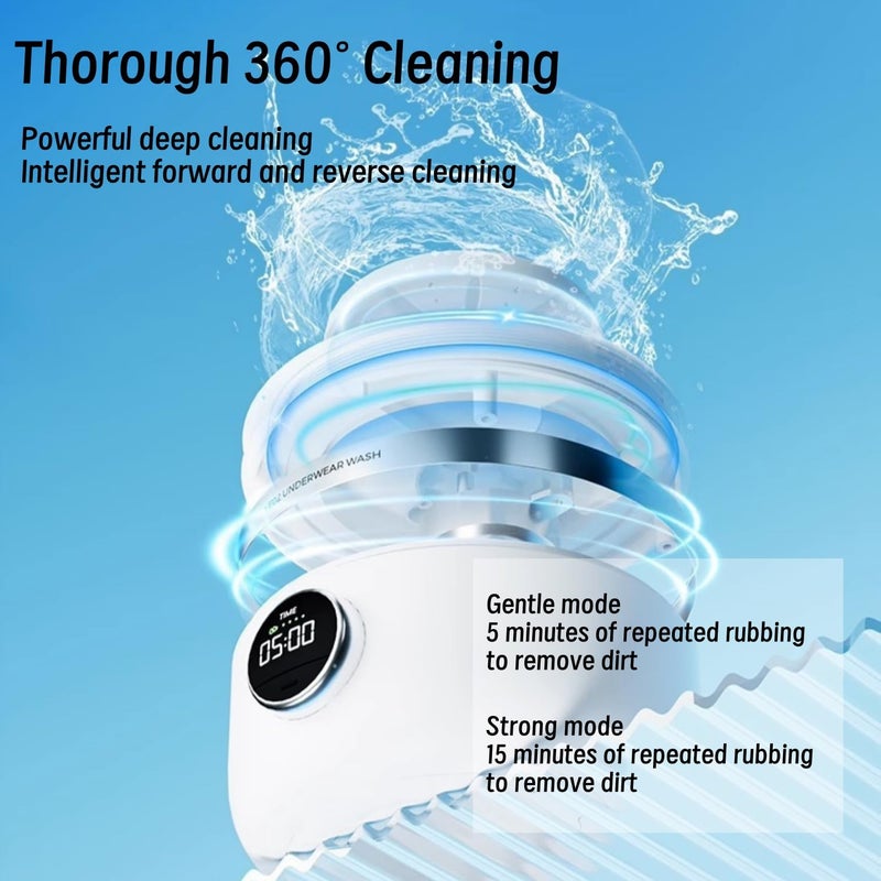 Kameety Underwear Washer Machine Portable, Mini Laundry Machine, Compact Cordless Electric Automatic Device For Underwear Socks Camping Travel Student Dorm - Image 2